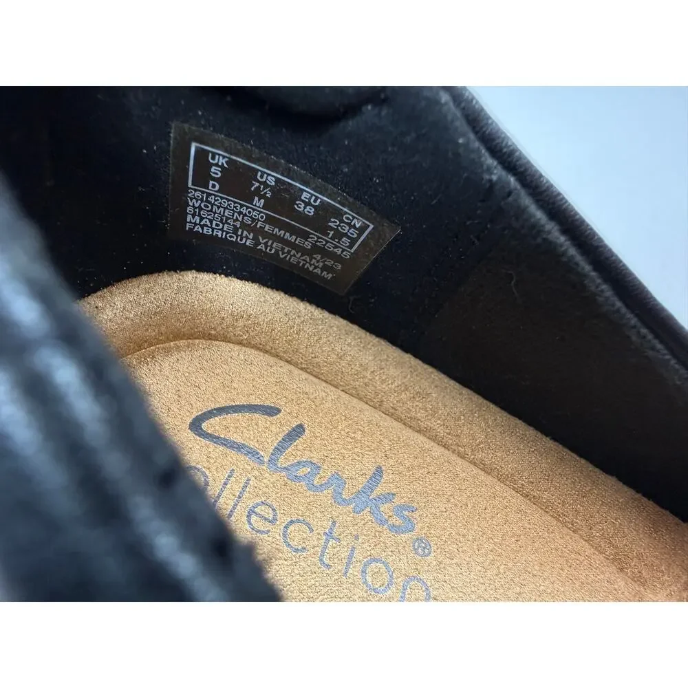 Clarks Collection Ultimate Comfort Black Leather Loafers Womens 7.5‎ Lagenlook